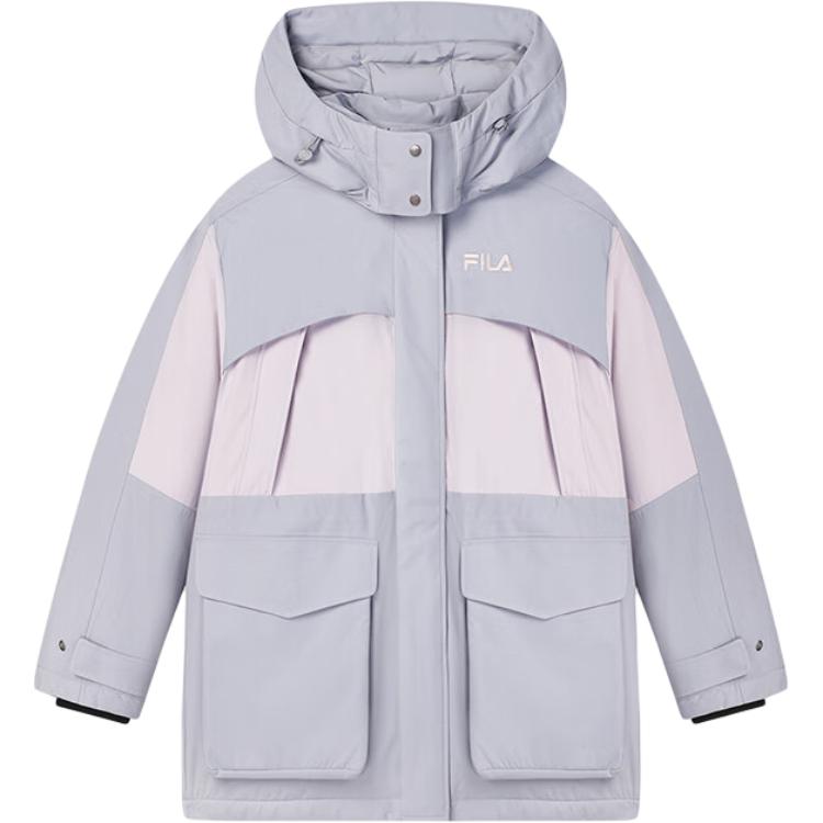 

FILA Оригинальная пуховая куртка женская новая плитка серая, New Tile Gray
