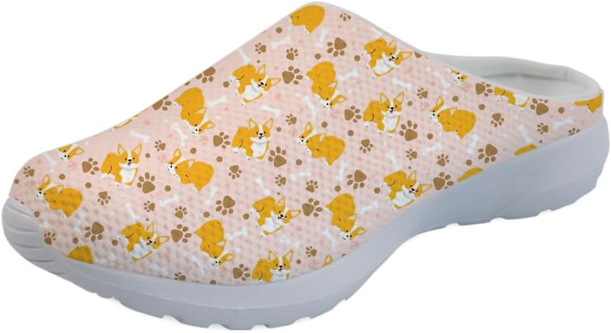 

Кроссовки Forchrinse Native Indian Aztec Hippie Mandala для мужчин, прогулочные мулы; женские слипоны, садовые сабо, тапочки с открытой пяткой, обувь для дома и ухода, Corgi Paw Print