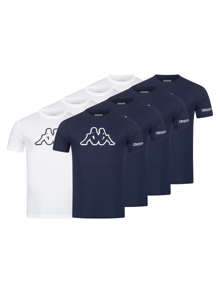 

Футболка Kappa, цвет 4xweiß/4xnavy