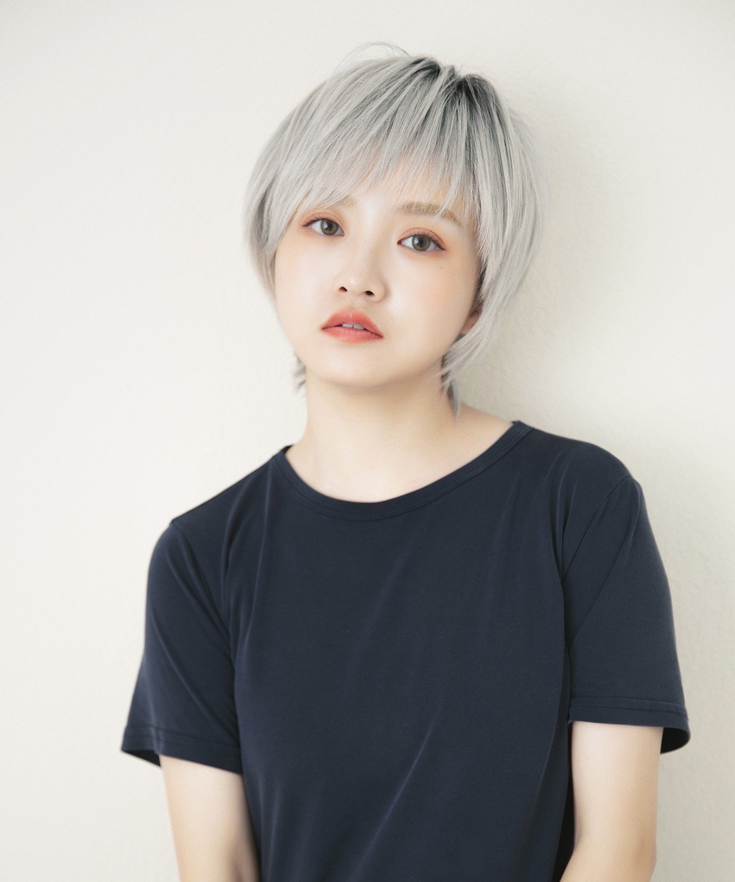 Парик короткий боб "Manish Rough Short" для женщин, натуральный, полный Brightlele, RT Silver Gray Gradient