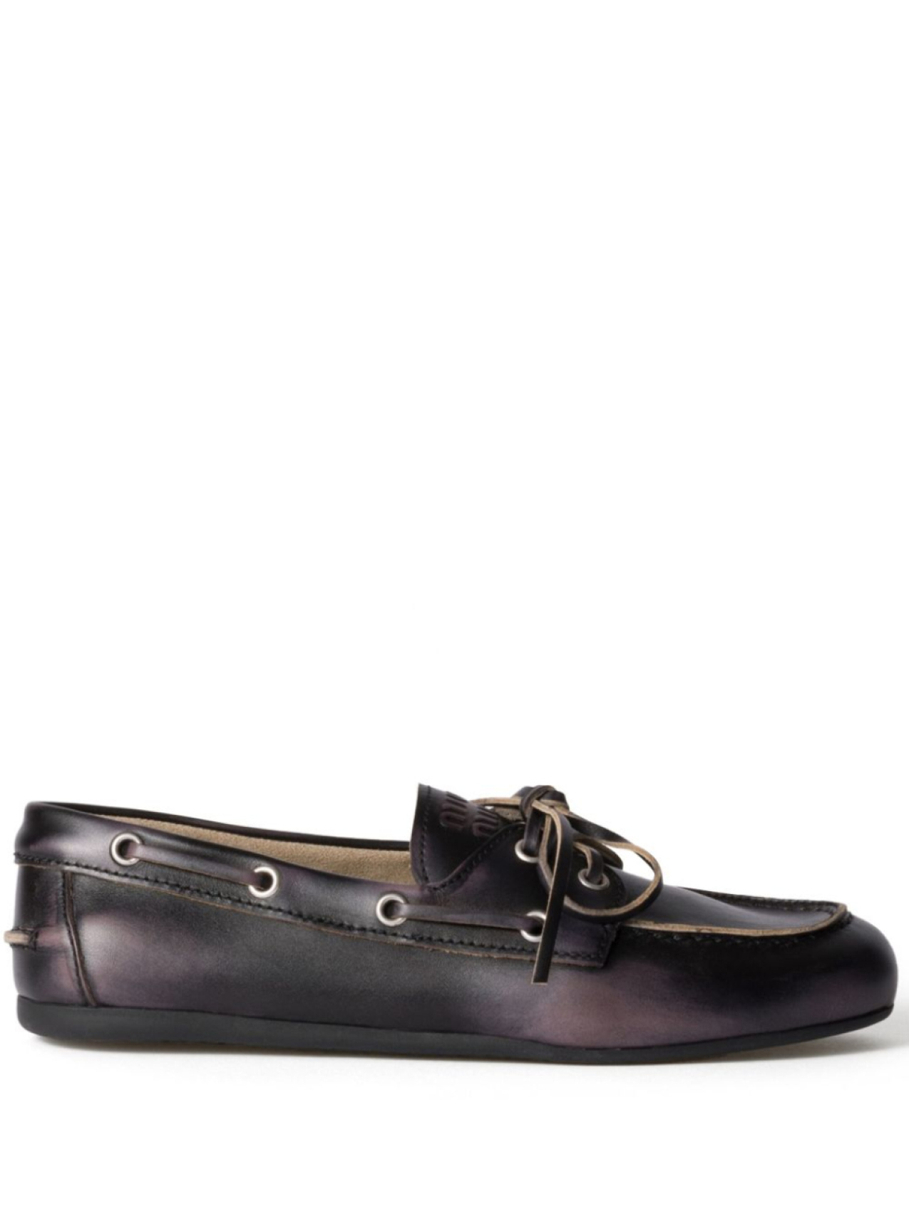 Miu Miu кожаные лоферы, черный
