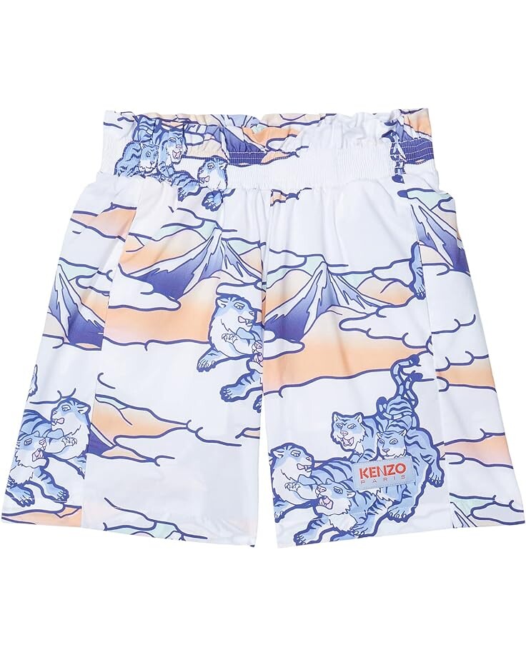 

Шорты Kenzo Poplin All Over Print Shorts, белый