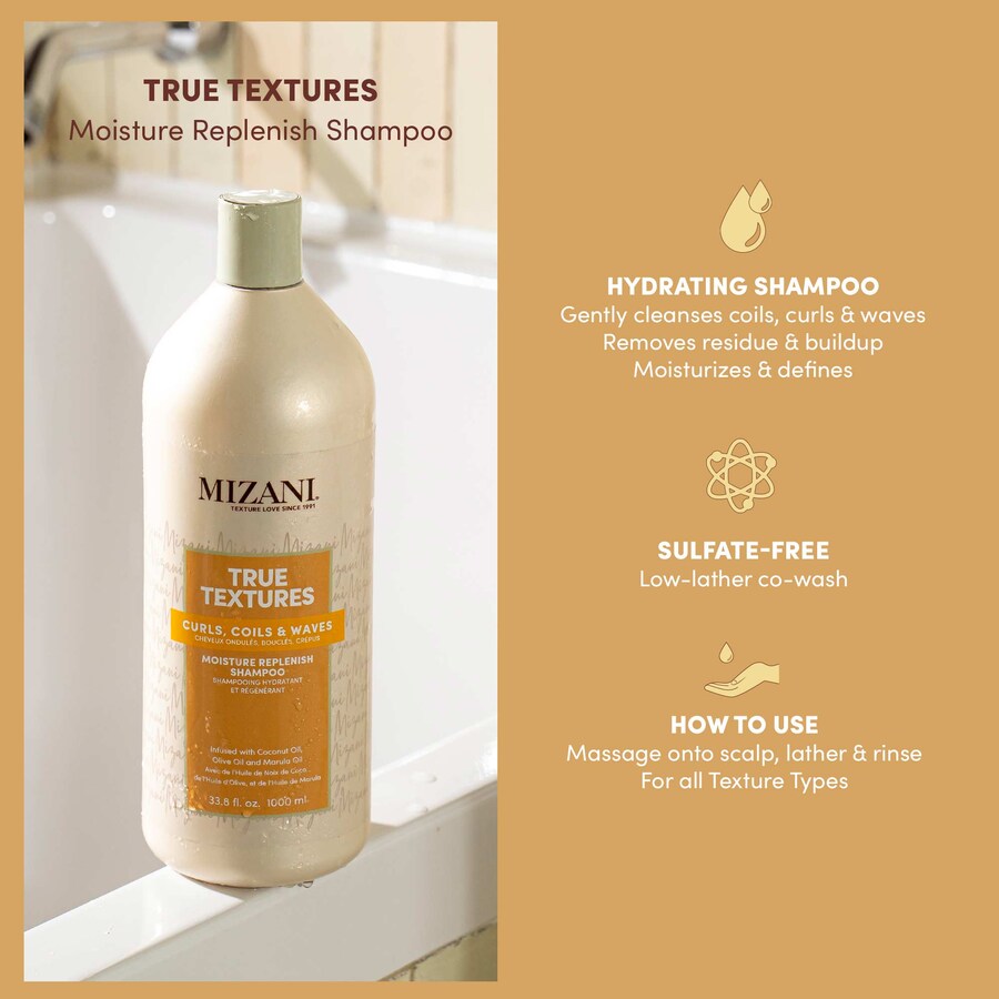Увлажняющий шампунь True Textures Mizani, 33.8 oz /1000 mL — фото 2