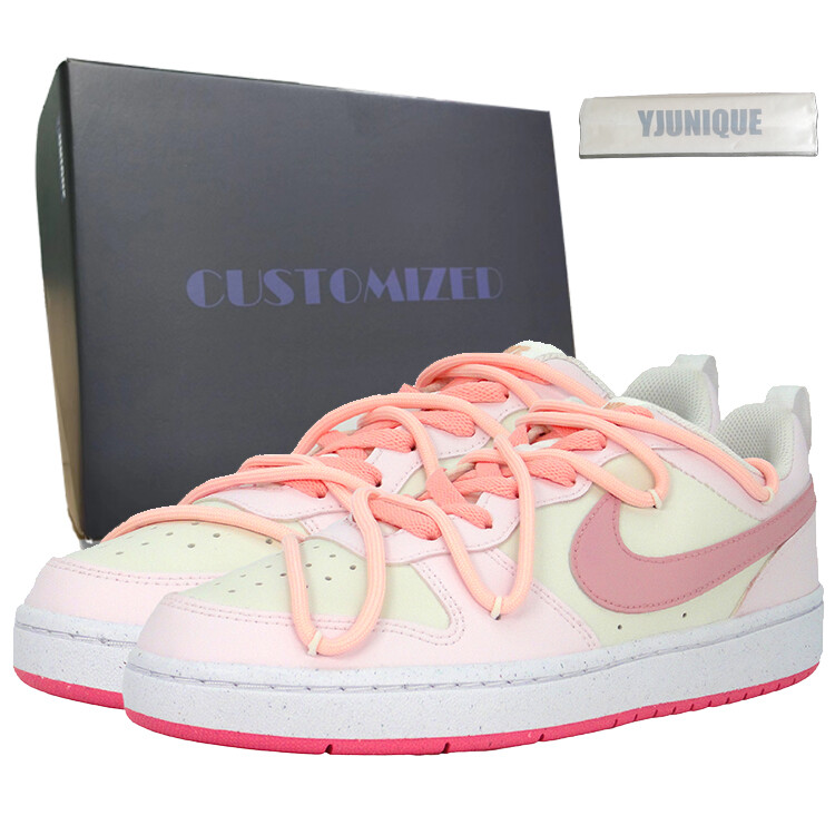

Кроссовки Nike Court Borough Skateboard Shoes Women's Low-Top Pink, Розовый, Кроссовки Nike Court Borough Skateboard Shoes Women's Low-Top Pink