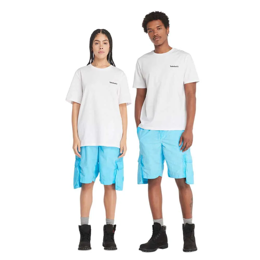 

Футболка с коротким рукавом Timberland Small Linear Logo Print, белый