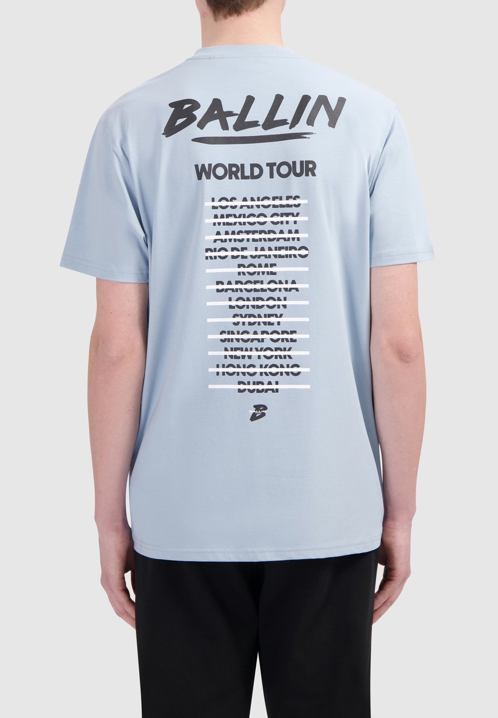 

Футболка с принтом REGULAR FIT CREWNECK Ballin, сине-серый