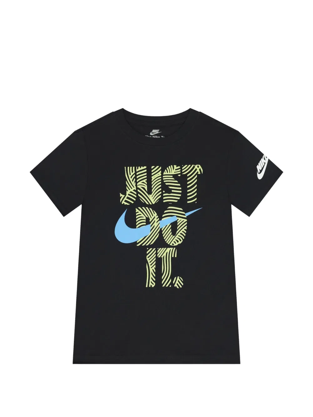 Футболка с коротким рукавом и графическим принтом Nike Kids, черный