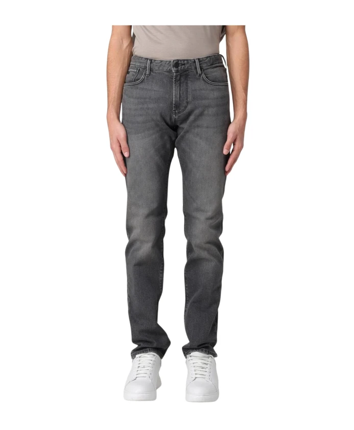 

Черные джинсы узкого кроя Emporio Armani, черный