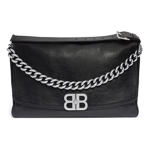 

Сумка bb soft large flap bag 'black' Balenciaga, черный
