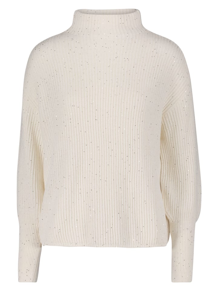 

Пуловер Zero Strickpullover mit Pailletten, цвет CreamWhite