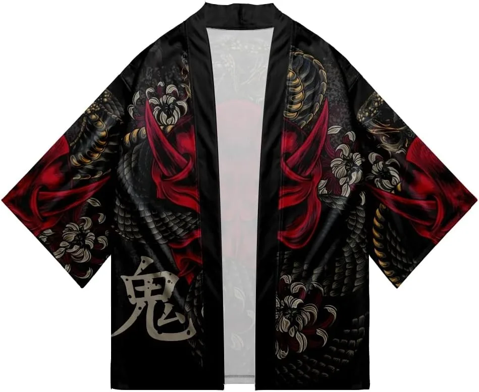 

Японский кимоно в стиле демон, кардиган для мужчин Wifru