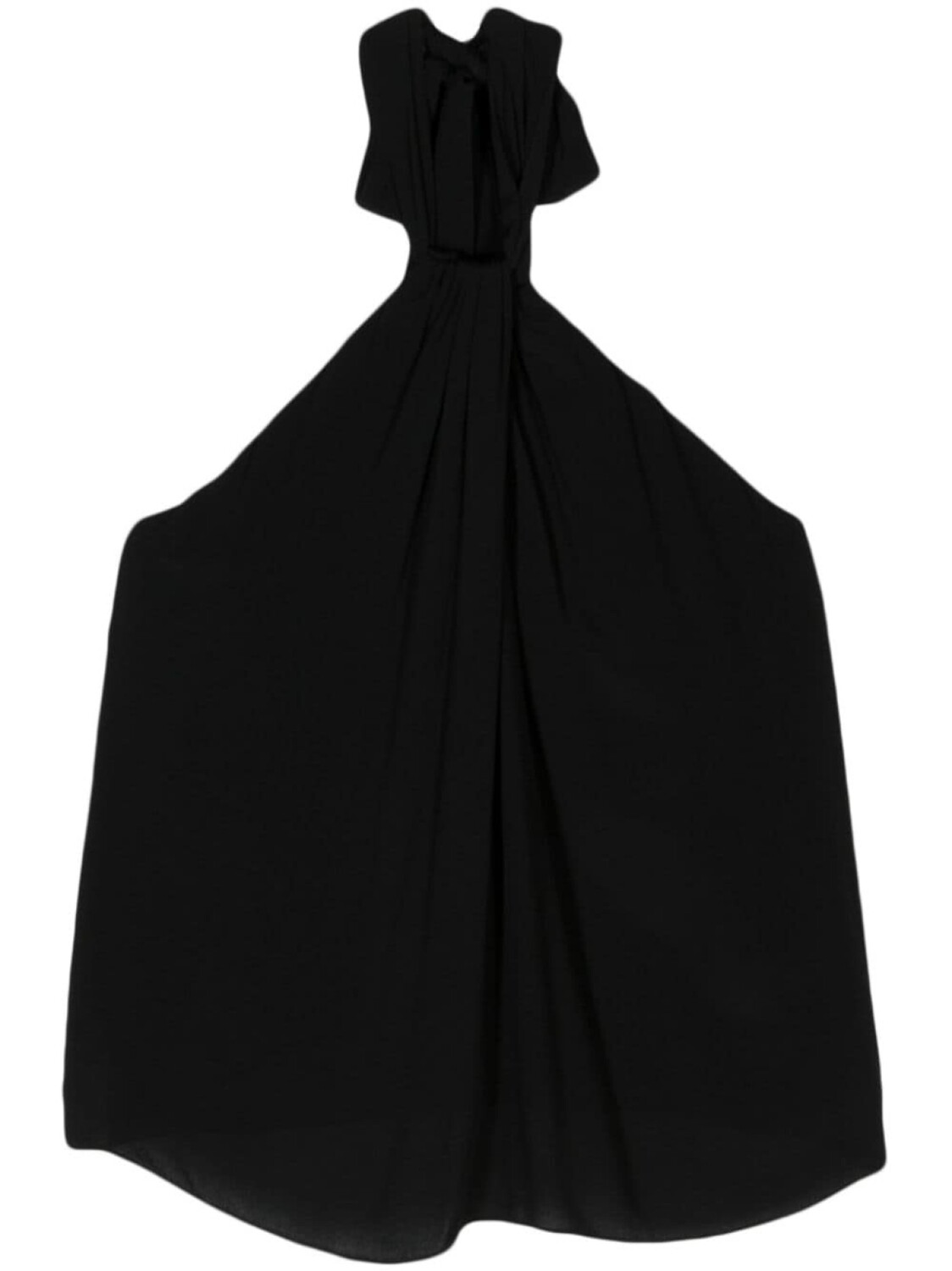 

Креповый топ с вырезом халтер Patrizia Pepe, черный