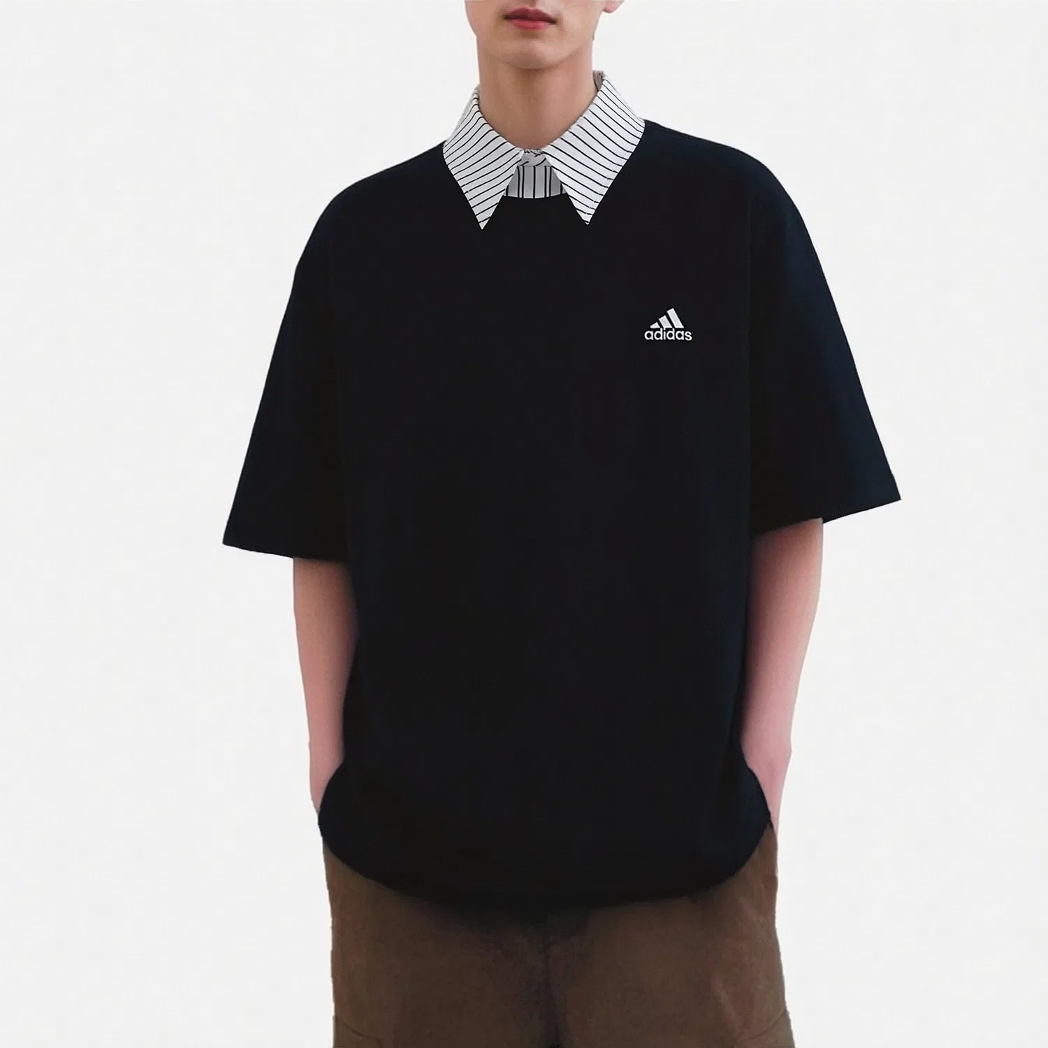 Футболка с принтом Adidas Must Have Unisex Black — фото 4