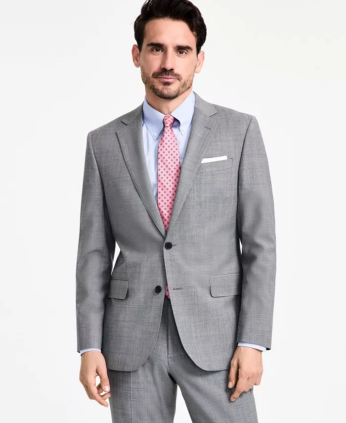

Мужской костюм с рисунком "оконное стекло" (пиджак и брюки) Brooks Brothers, серый
