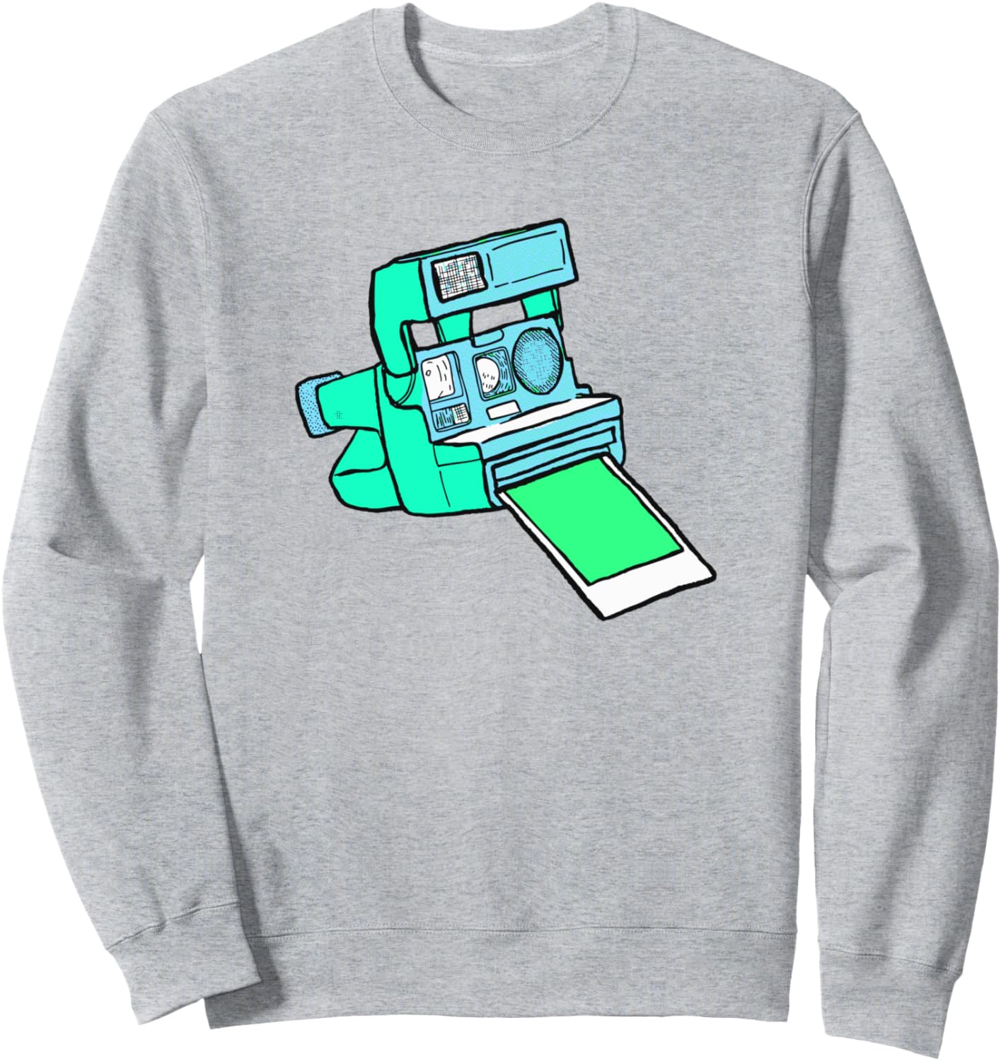 

Винтажная моментальная камера, ретро-фотография 80-х, минималистичная толстовка The Robot Ranger - Fun Apparel & Gifts, серый