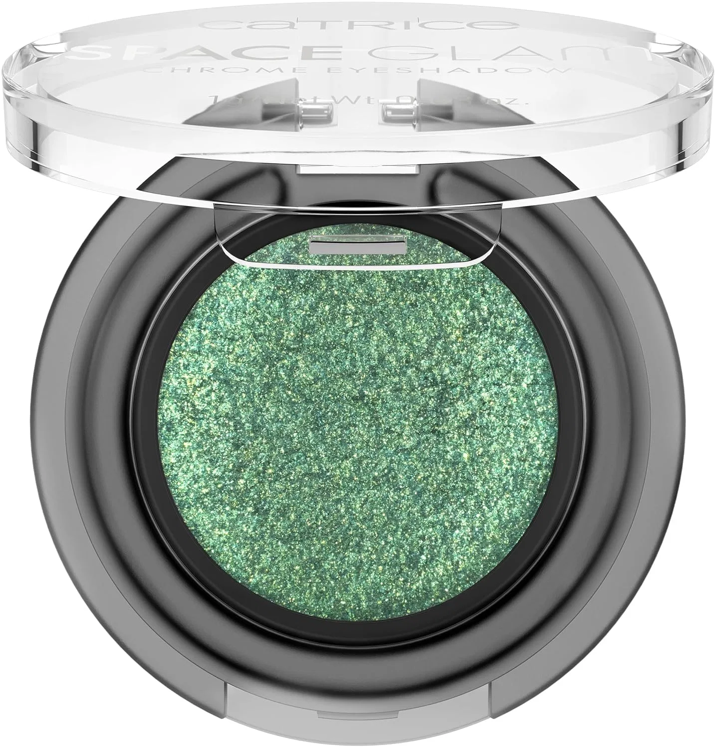 Зеленые тени для век «Space Glam Chrome Eyeshadow No. 060» от Catrice Catrice, 060 Galactic Glow — фото 2
