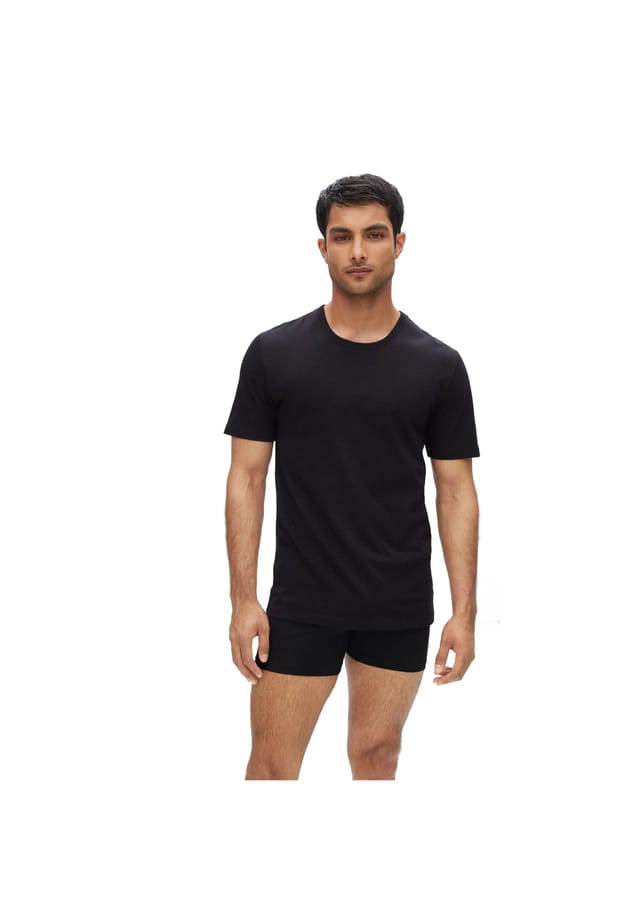 Футболка 2-pack - tshirtrn 2p комфорт майка круглый вырез хлопок Boss, черный — фото 4