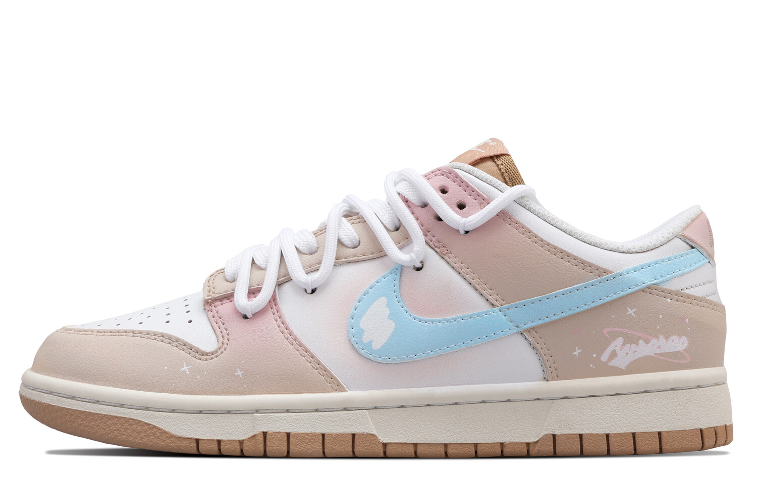 

Кроссовки Nike Dunk Skateboarding Shoes Women's Low-top Pink, кремовый, Бежевый, Кроссовки Nike Dunk Skateboarding Shoes Women's Low-top Pink, кремовый