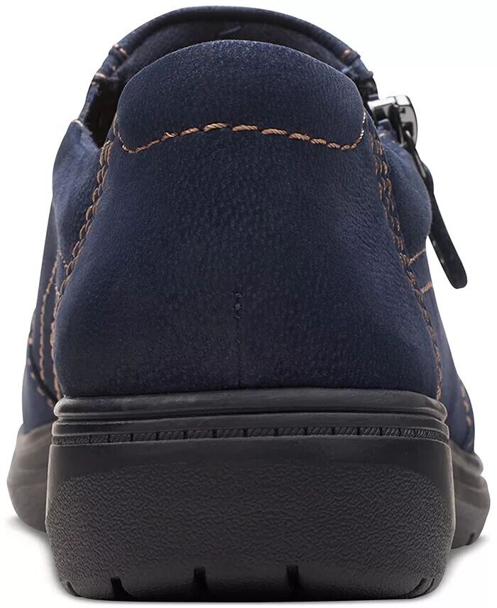 Женские туфли Carleigh Ray с закругленным носком и боковой молнией Clarks, синий — фото 3