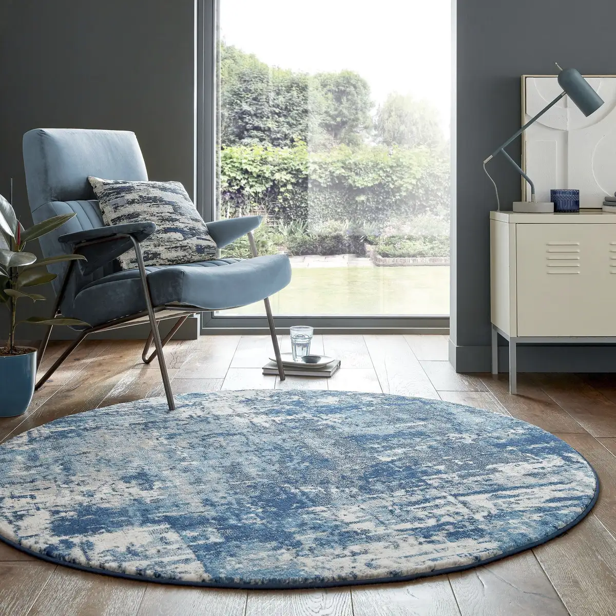 

FLAIR RUGS ковер "Жажда чудес", круглый Ø 160 см, синий