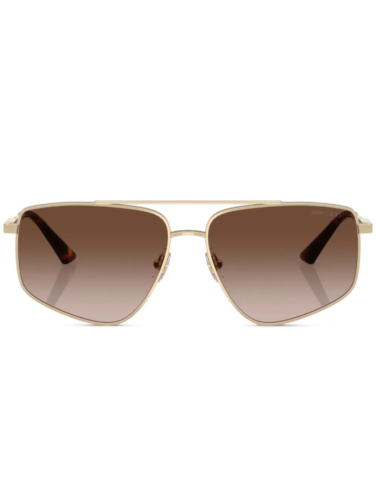

Jimmy Choo Eyewear солнцезащитные очки в квадратной оправе, золотой