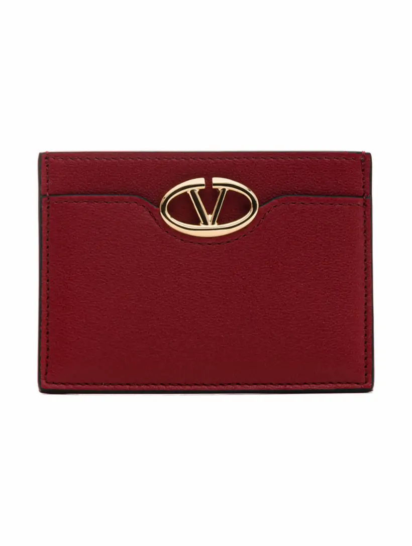 

Кожаная визитница V-logo Valentino Garavani, красный