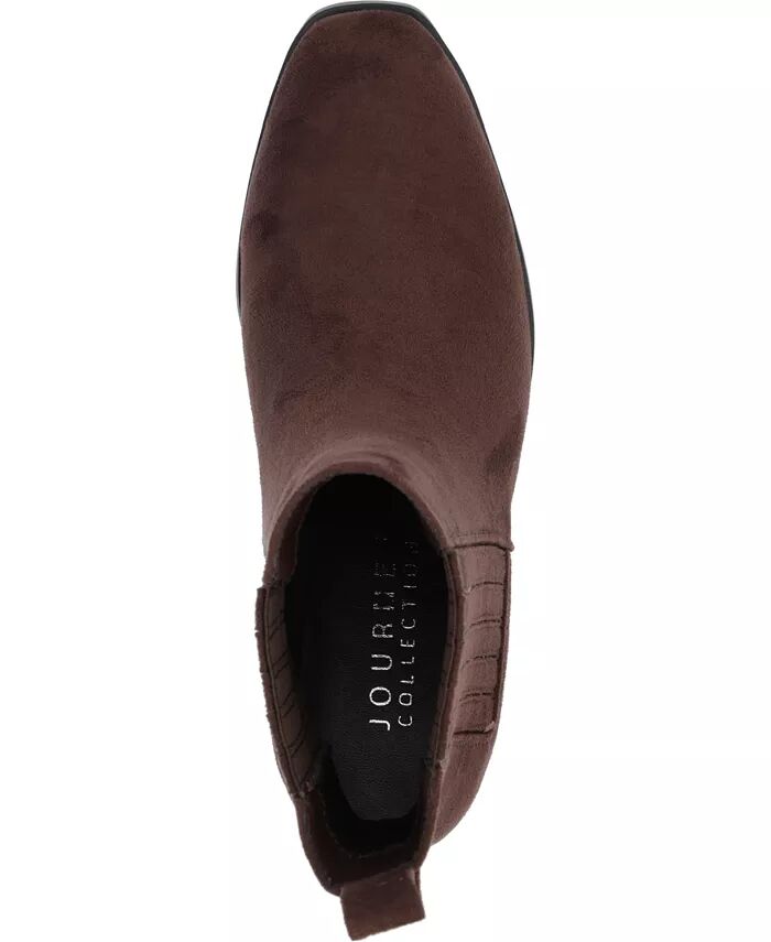 Женские ботинки челси Wrenley Block Heel Journee Collection, коричневый — фото 4