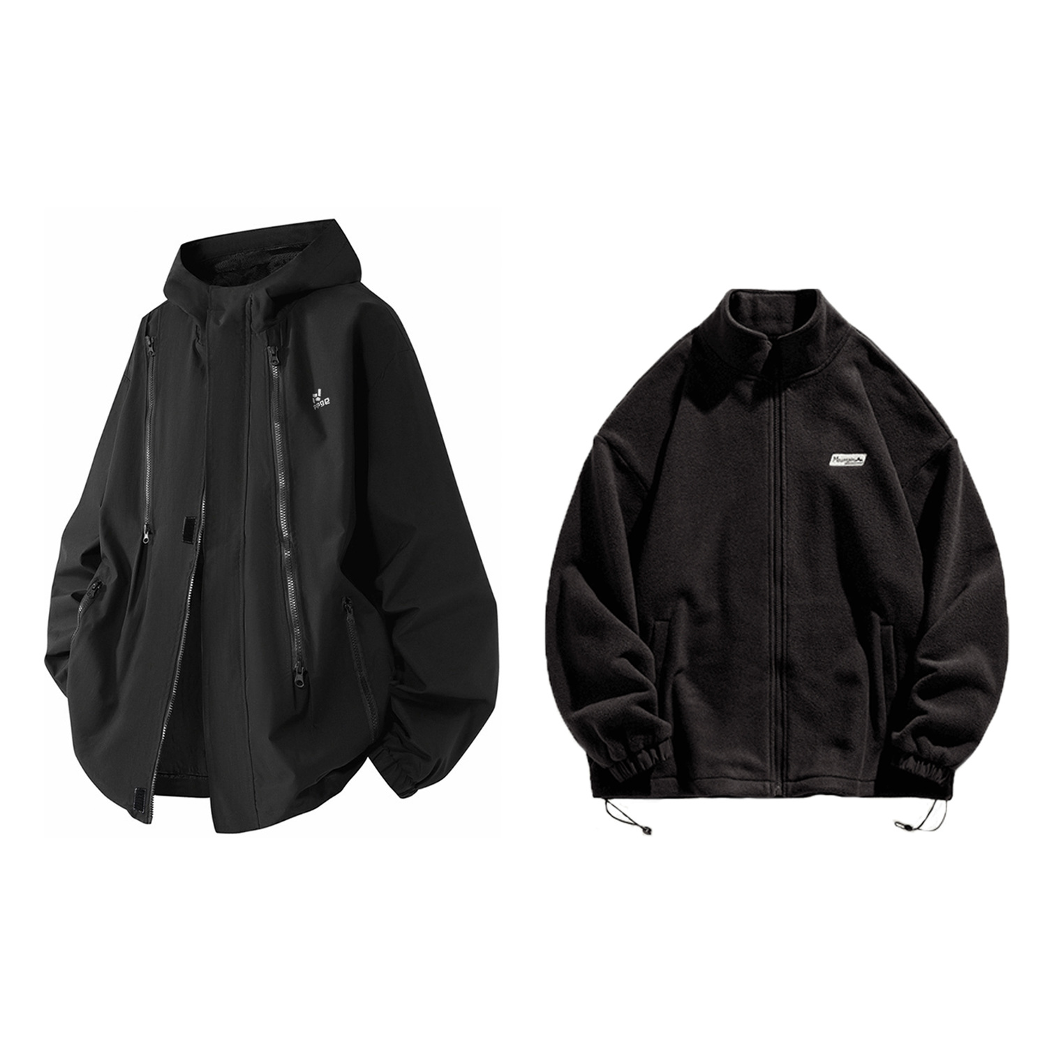 

Куртка Unisex Ppge, черный single jacket+polar fleece liner