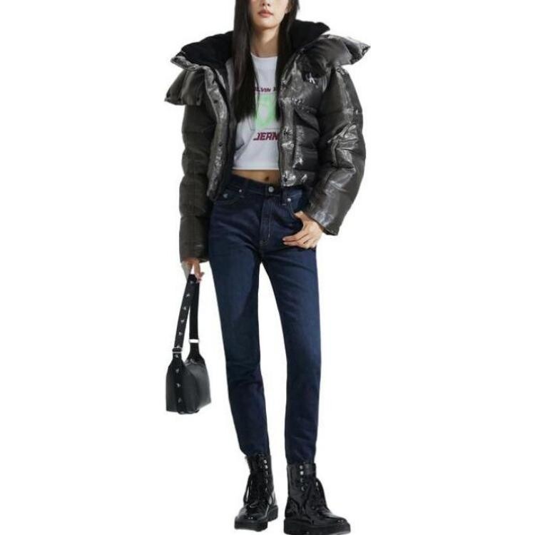 Куртка Calvin Klein Puffer, серо-черный — фото 2