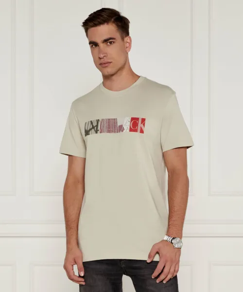

Футболка с городским кварталом Regular fit Calvin Klein Jeans, бежевый