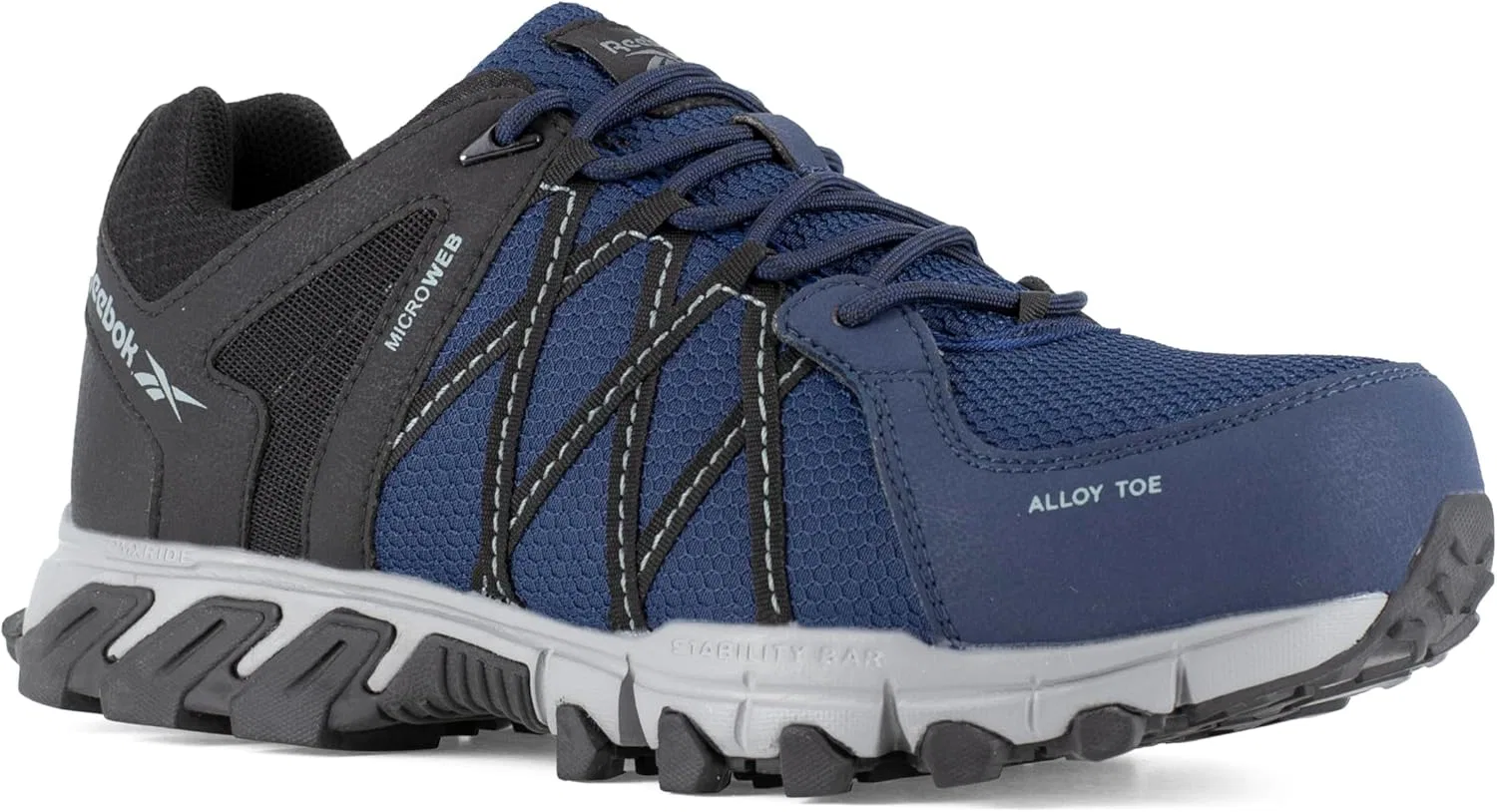 Защитные кроссовки Reebok S1P SRC с нейлоновой сеткой и черным и серым носком