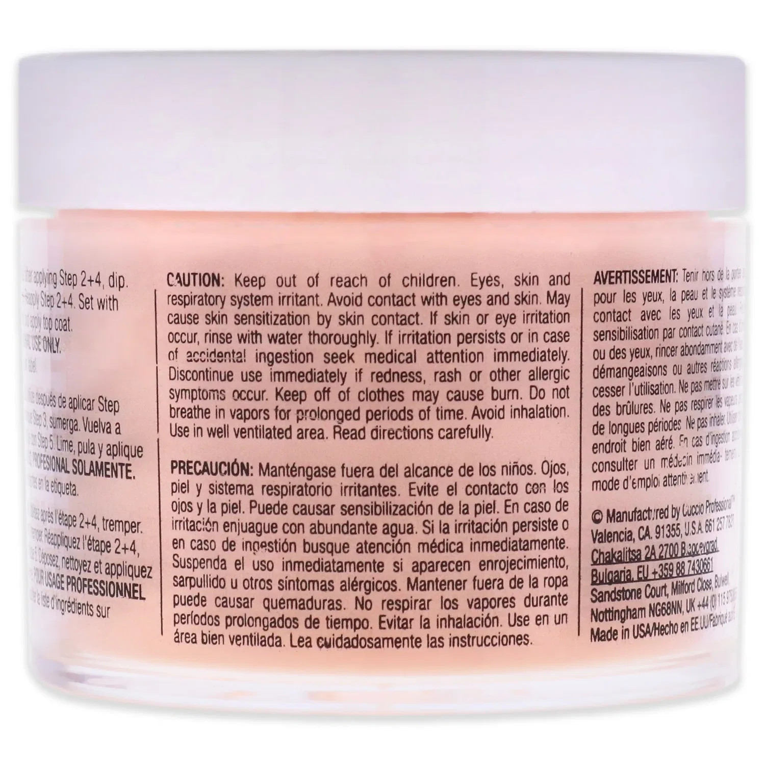 Система для наращивания ногтей Pro Powder Polish Nail Colour Dip System - Peach Sorbet от Cuccio Colour for Women - 1,6 унции (47 г) пудры для ногтей — фото 2