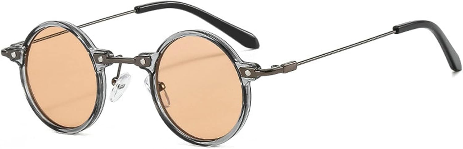 

Маленькие круглые солнцезащитные очки в стиле стимпанк для женщин, винтажные, яркие, синие и желтые, мужские, ретро, ​​очки с защитой от УФ-излучения UV400 willochra, Gary Orange