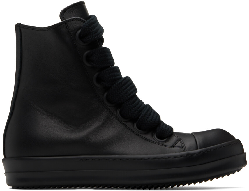 

Черные кроссовки Jumbo на шнуровке Rick Owens, цвет Black/Black/Black, Черный, Черные кроссовки Jumbo на шнуровке Rick Owens, цвет Black/Black/Black