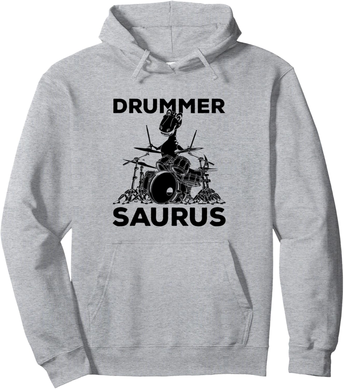 

Толстовка, Барабанщик, барабанщик, динозавр-музыкант, ударная установка, тираннозавр в толстовке Drum Set Player Dinosaur Lover, серый