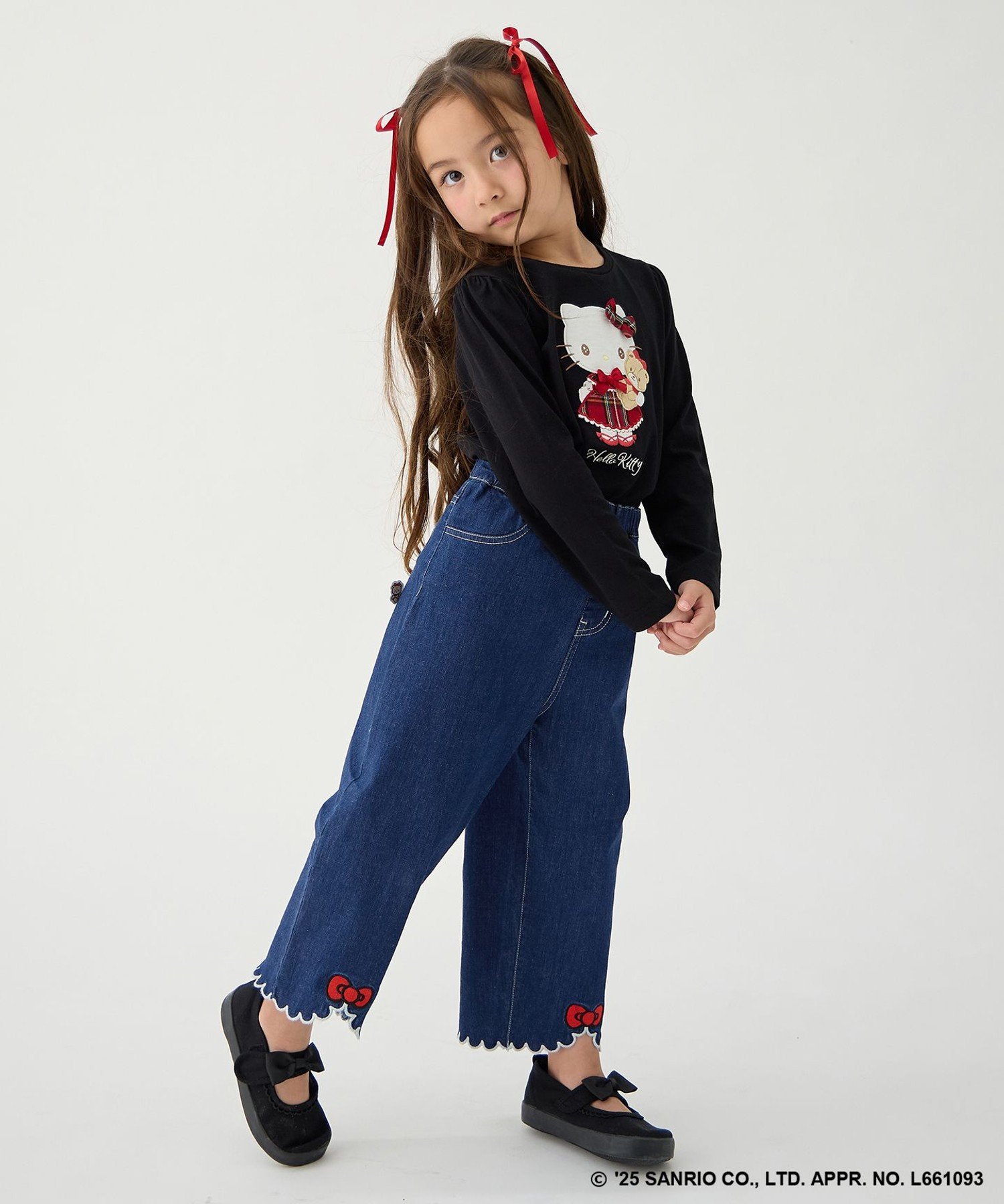 Футболка с длинными рукавами и аппликацией ANY KIDS, Black [005] — фото 4