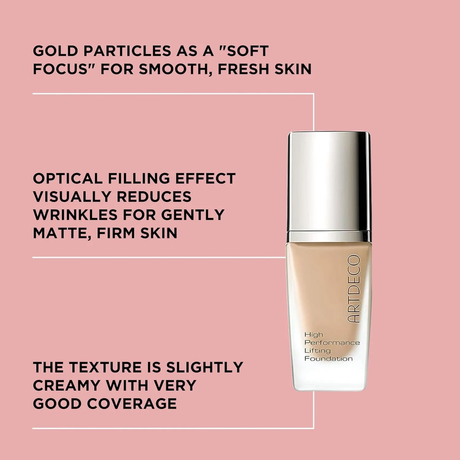 ARTDECO High Performance Lifting Foundation - Reflecting Honey N°11 - разглаживает морщины для упругой кожи и мягкого матового финиша - веганская косметика - жидкий тональный крем с гиалуроном - 31 мл, Reflecting Honey — фото 2