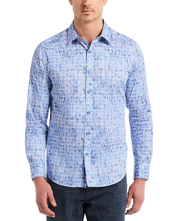 

Амстердамская тканая рубашка с длинным рукавом Robert Graham, мультиколор
