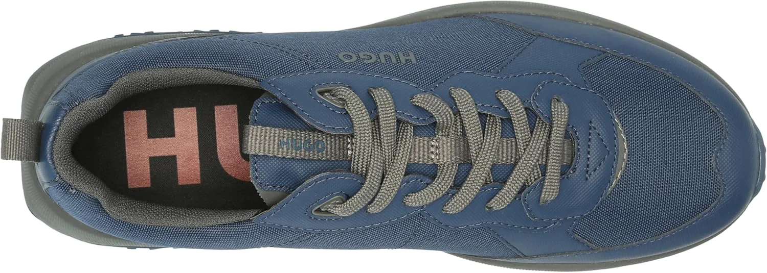 Кроссовки Hugo Mens Logo Tape Canvas Mix, синий — фото 4