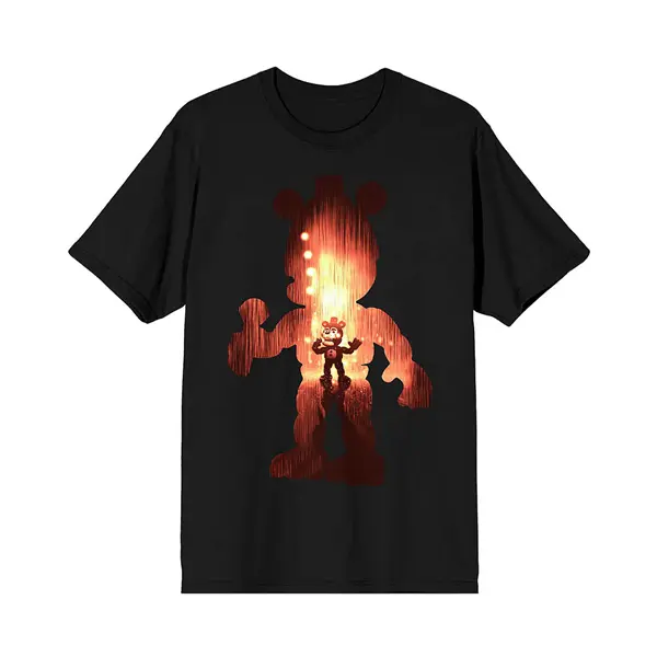 

Футболка с силуэтом Five Nights at Freddy's Freddy Fazbear, черный
