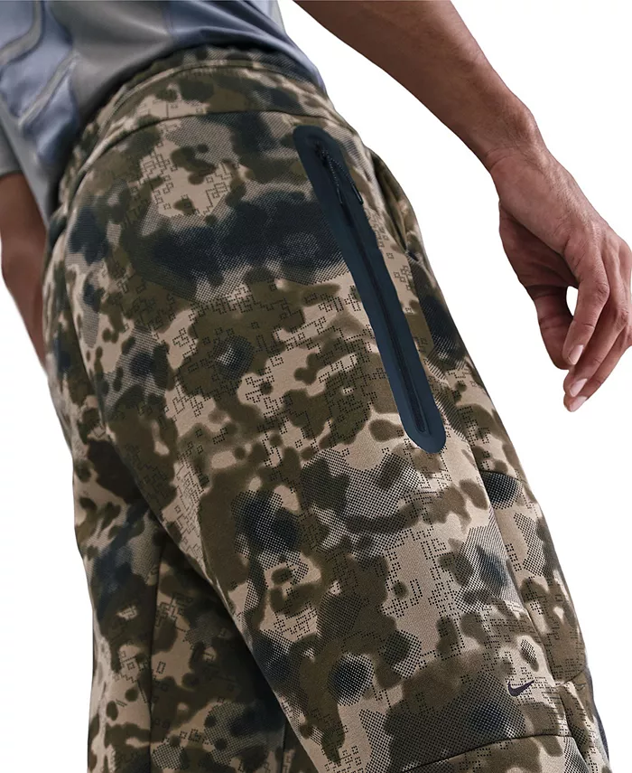 Мужские флисовые штаны Tech Open-Hem с камуфляжным принтом Nike, загар/бежевый — фото 3