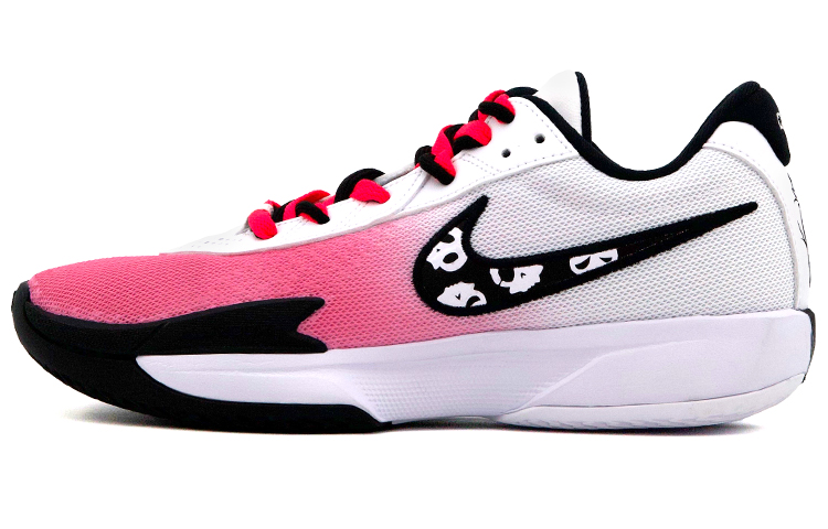 

Nike Эйр Зум Джи Ти Кат Академи антискользящие и износостойкие дышащие низкие баскетбольные кроссовки мужские черно-розово-белые, цвет White