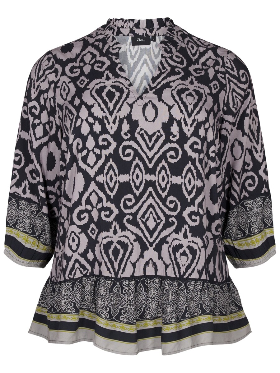 

Блузка с коротким рукавом Zizzi Blouse EBING, цвет light grey/black