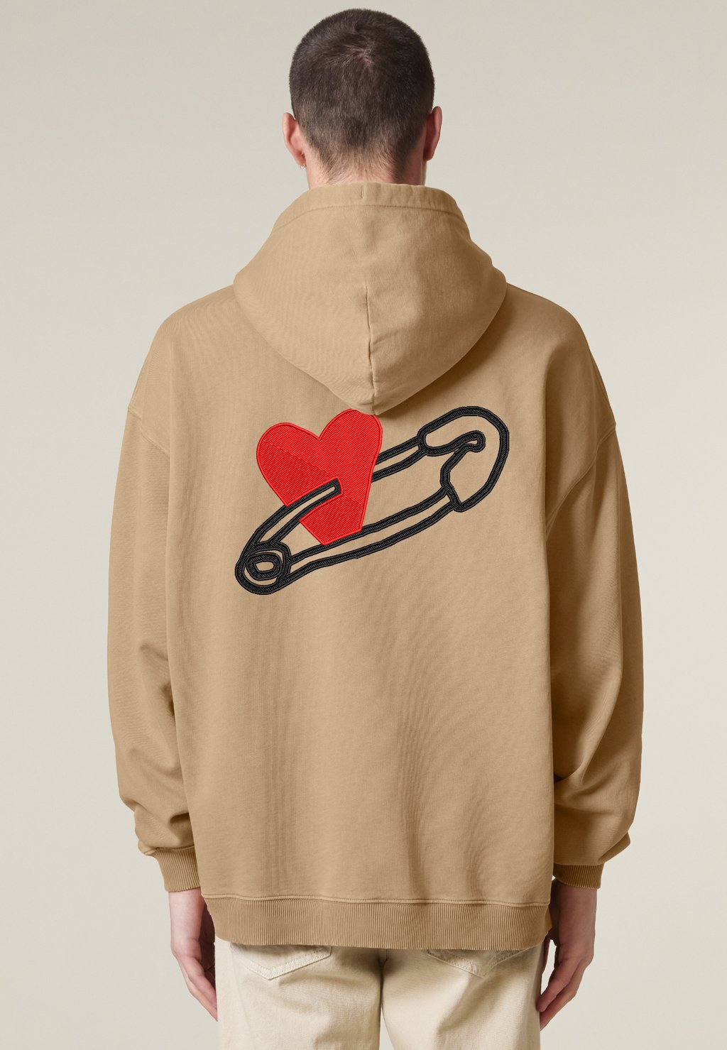

Толстовка COEUR PINS BACK EMBROIDERY UNISEX VINTAGE - Hoodie Mira Paris, бежевый