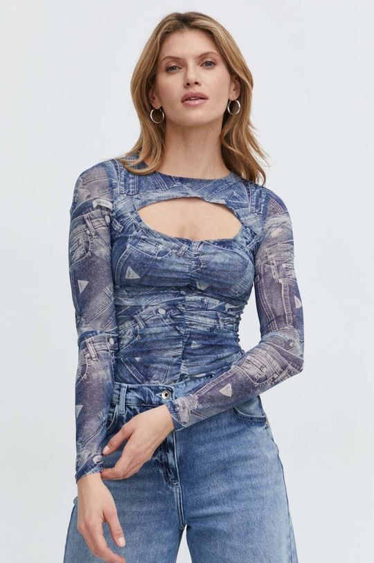 

Длинный рукав Guess, синий