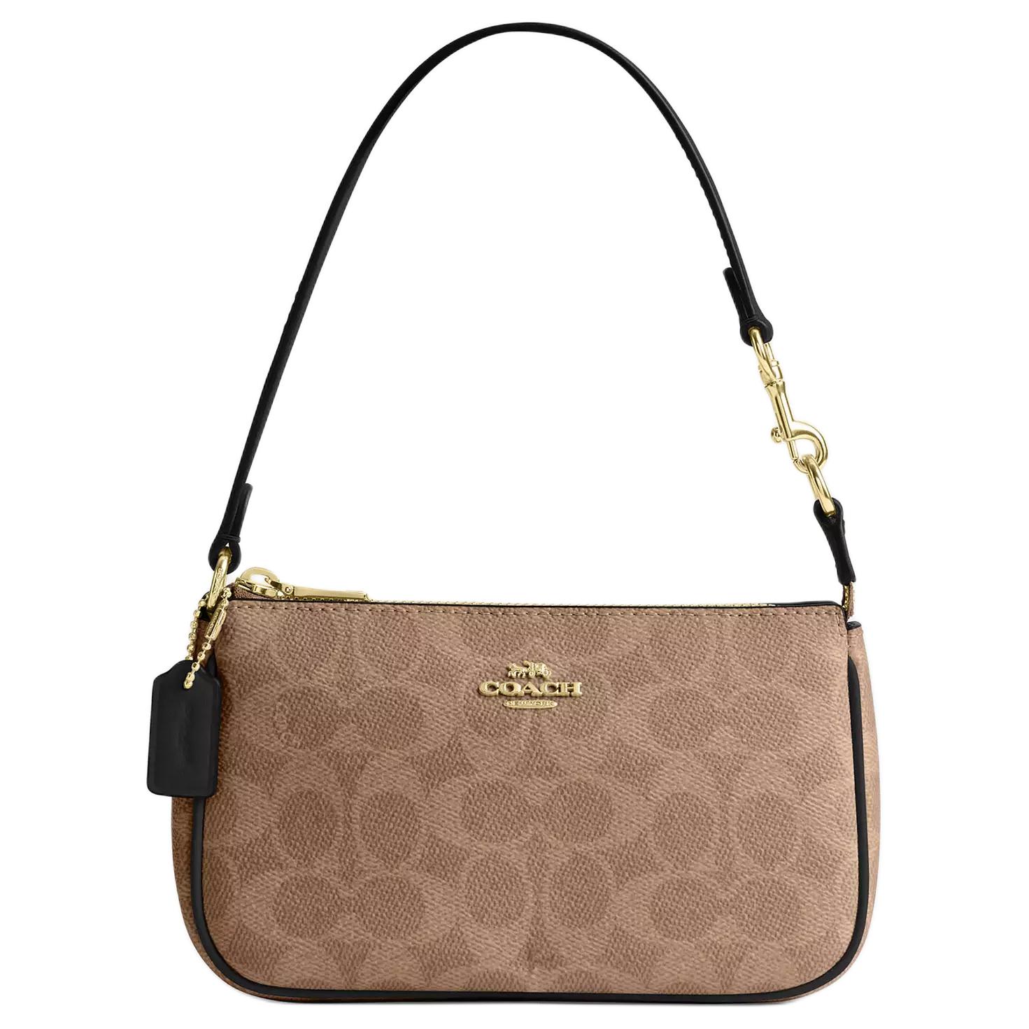 

COACH Сумка Nolita из искусственной кожи, маленькая женская, коричневого, желтого и черного цветов