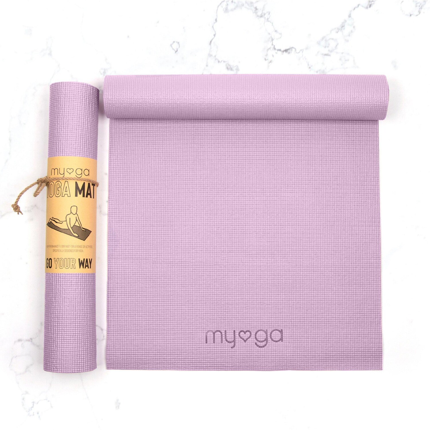 

Коврик для йоги начального уровня Myga, фиолетовый