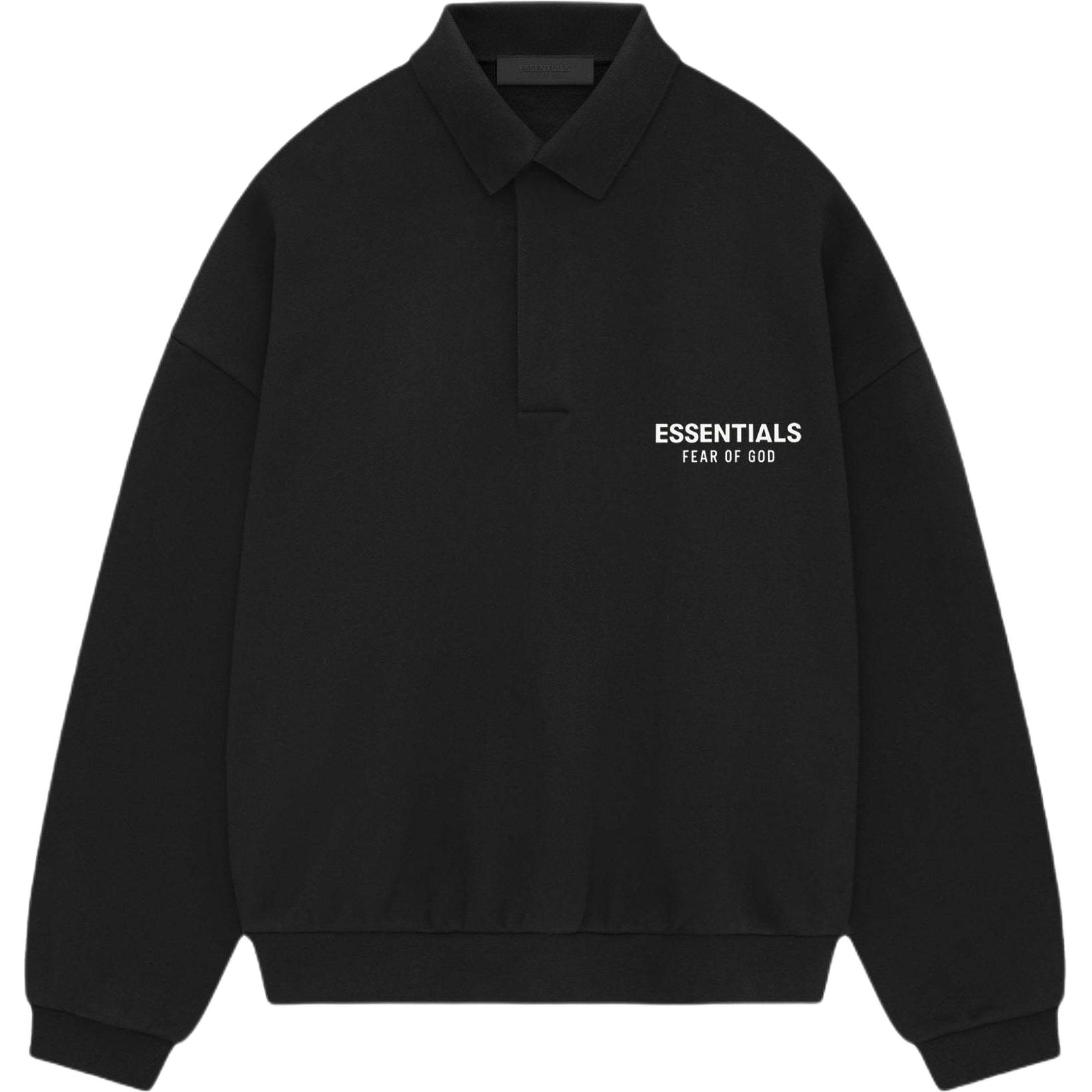 Флисовая поло FW24 Fear Of God Essentials, Метеоритный черный/Черный — фото 3