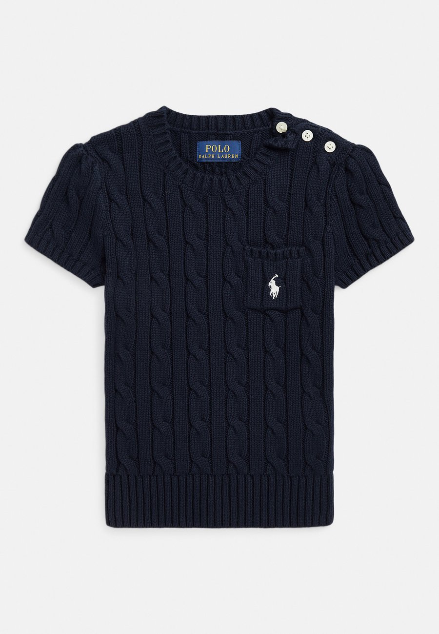 

Джемпер Polo Ralph Lauren CABLE-KNIT COTTON SHORT-SLEEVE SWEATER, Rl Navy W/ Nevis/Dark Blue
