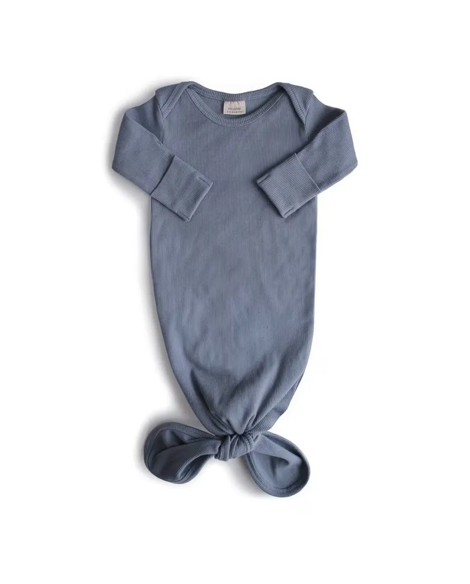 

Детское боди с длинными рукавами и узлом Mushie, цвет Azul Índigo